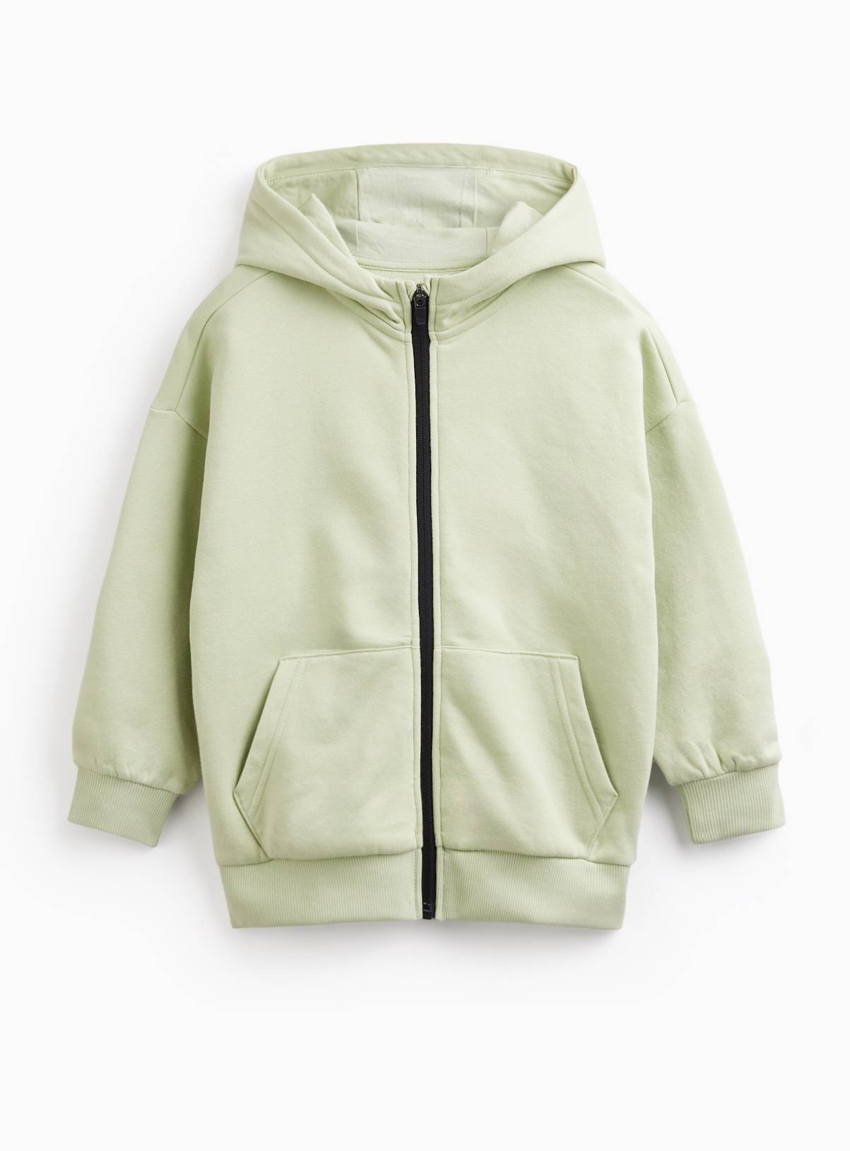 Light Green Zip Through Hoodie 11 years - Image 1